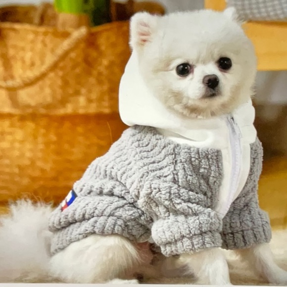 NWT adorable fleece lined dog hoodie, size M - Picture 1 of 9